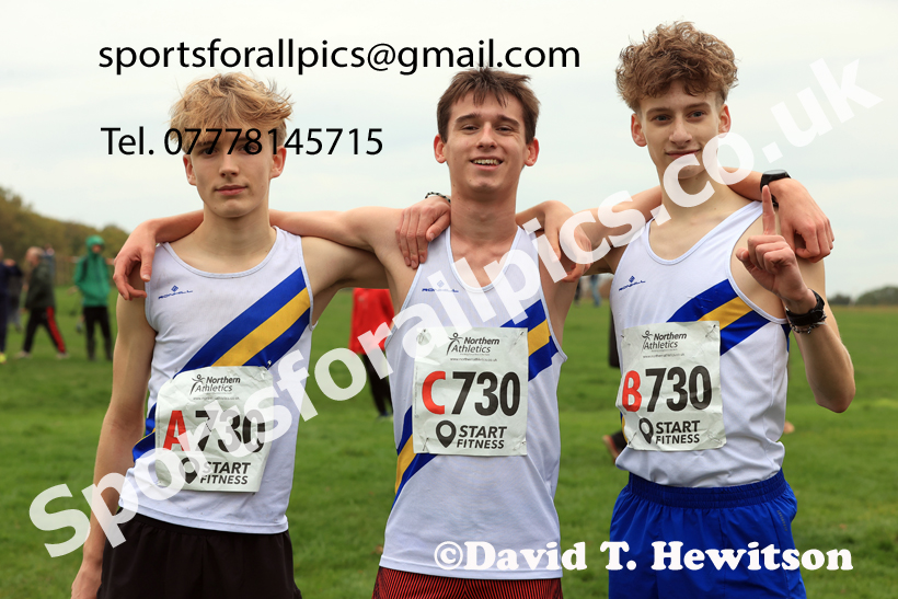 Mens Under-17s relay, 2025 Northern Cross Country Relays, Graves Park, Sheffield. Photo: David T. Hewitson/Sports for All Pics